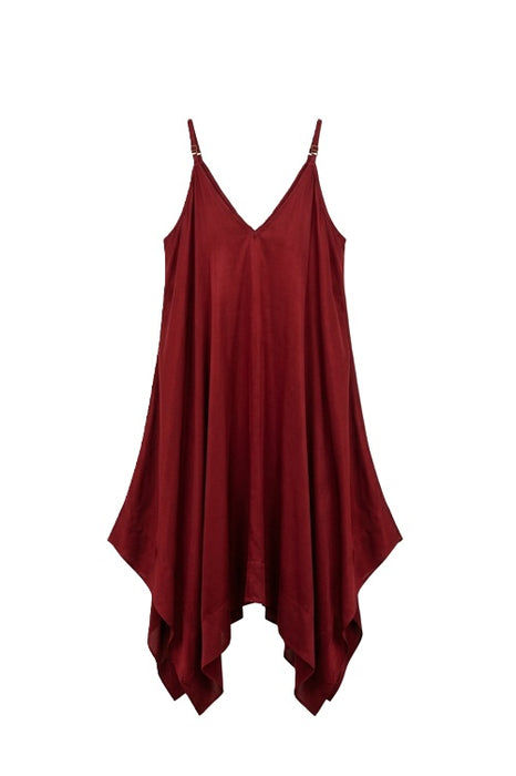 Bordeaux spaghetti strap dress - One Size