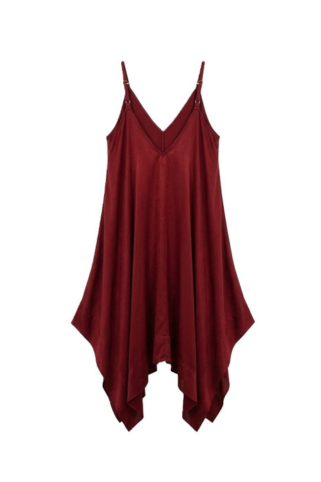 Bordeaux spaghetti strap dress - One Size