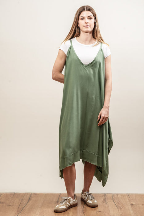 Green spaghetti strap dress - One Size