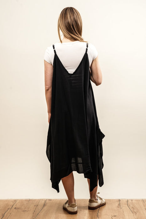 Black spaghetti strap dress - One Size