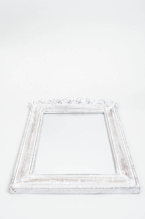 Mirror white wash 40x50 cm