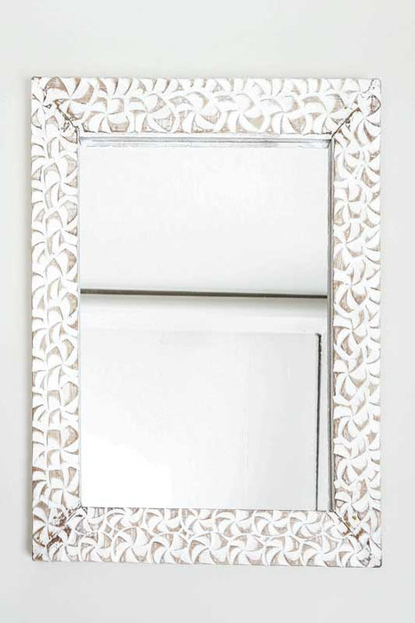 Mirror white wash 45x54 cm