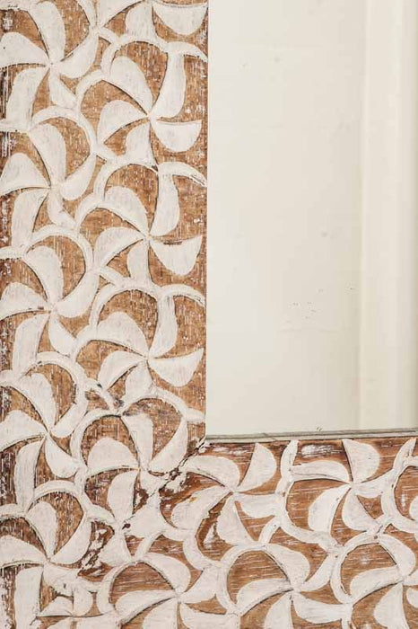 Mirror, white wash, 60x200 cm