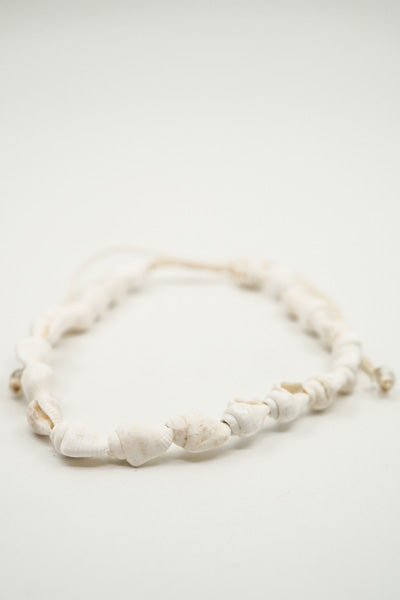 Chaîne de cheville coquillages réglable