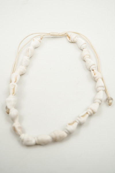 Chaîne de cheville coquillages réglable