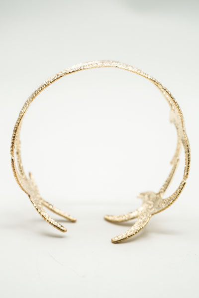 Bracelet, wide, gold-plated, ornate