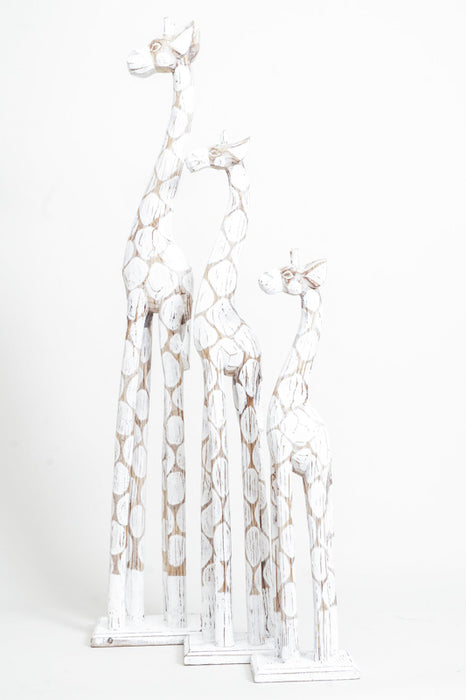 Giraffe white wash 80cm
