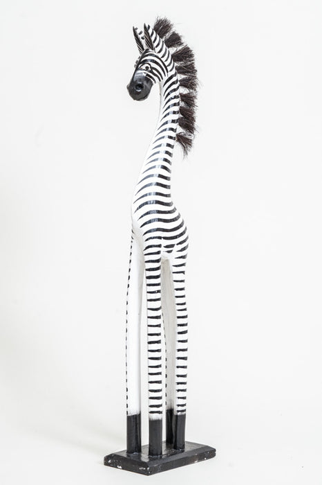 Zebra painted black/white 60cm