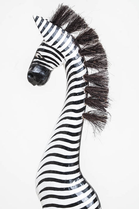 Zebra painted black/white 80cm
