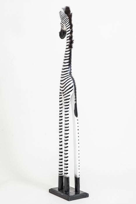 Zebra painted black/white 80cm