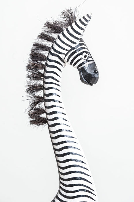 Zebra painted black/white 100cm