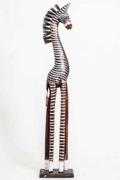 Zebra painted brown/white 80cm