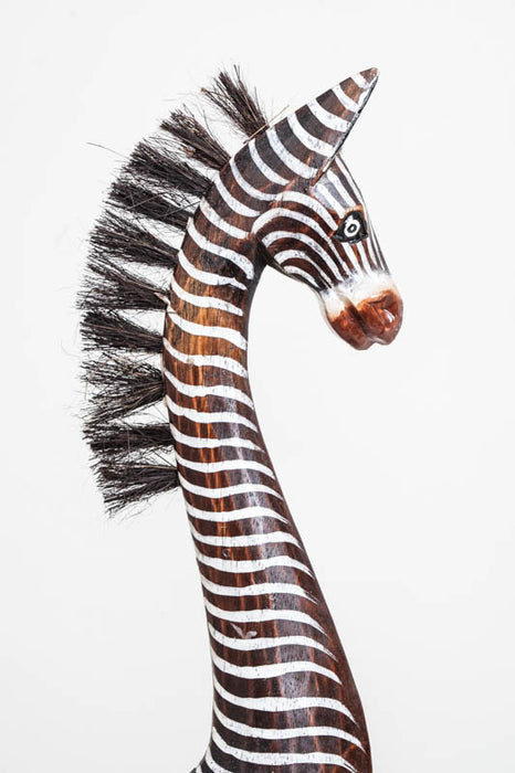 Zebra painted brown/white 80cm