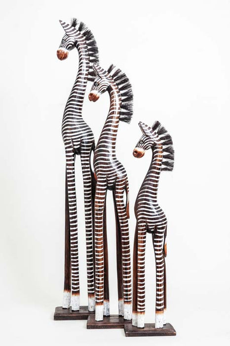 Zebra painted brown/white 100cm