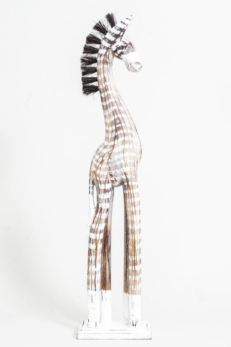 Zebra, light brown/white painted, 60cm