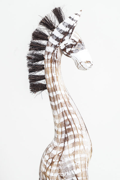 Zebra, light brown/white painted, 60cm