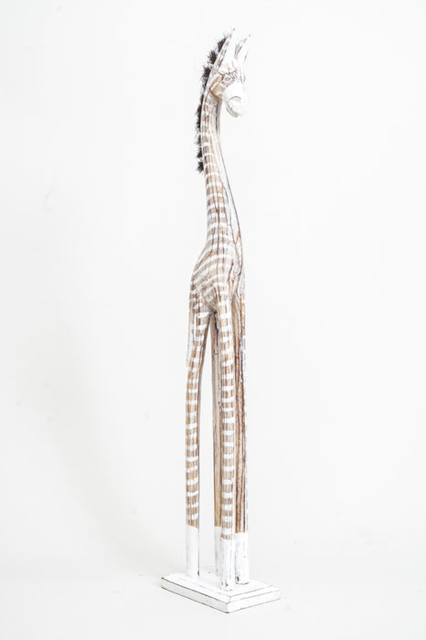 Zebra, light brown/white painted, 80cm