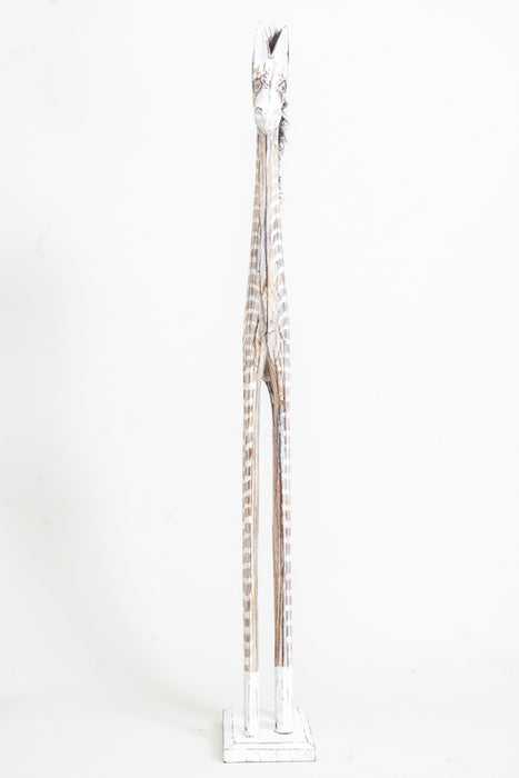 Zebra, light brown/white painted, 80cm