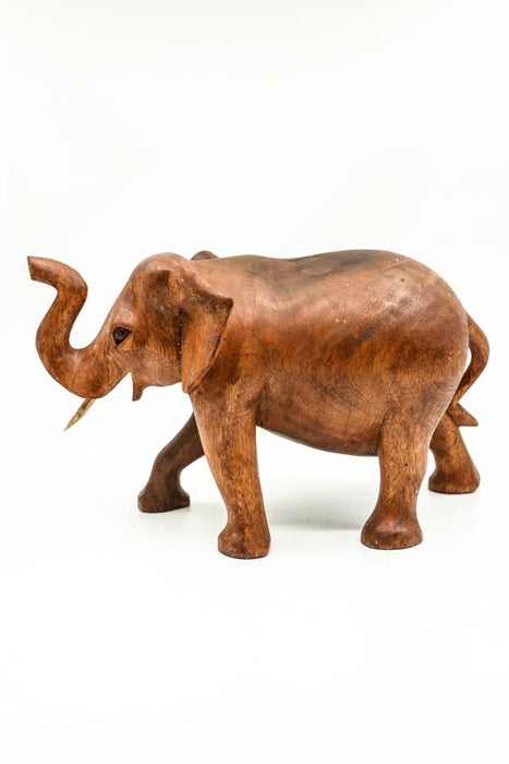 Decorative Elephant in Suar Wood, 20cm