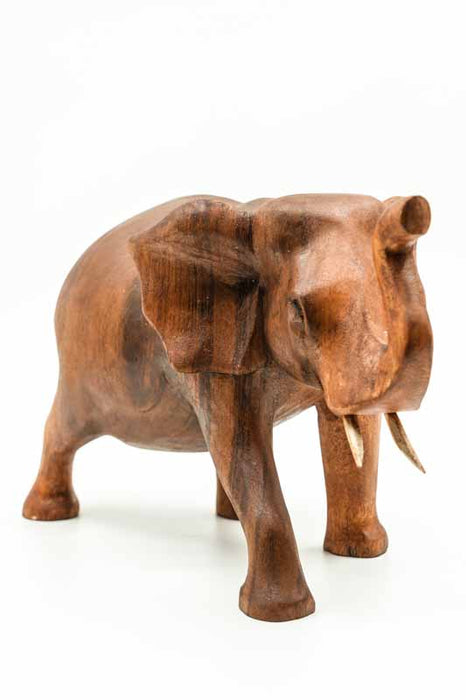 Decorative Elephant in Suar Wood, 20cm
