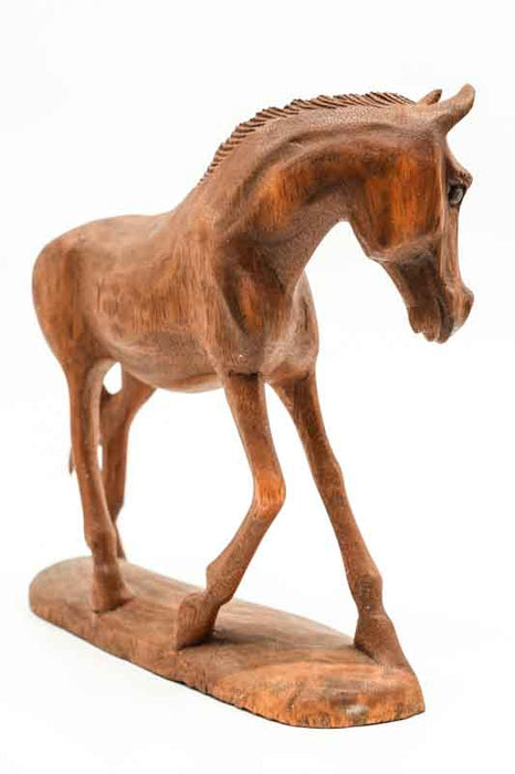 Decorative horse, Suar wood, 25cm