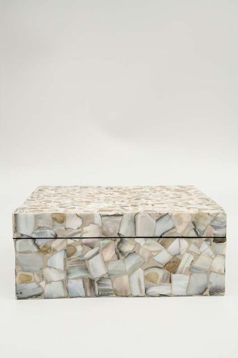 Boîte à bijoux décorée de coquillages, 15 x 20 x 8 cm