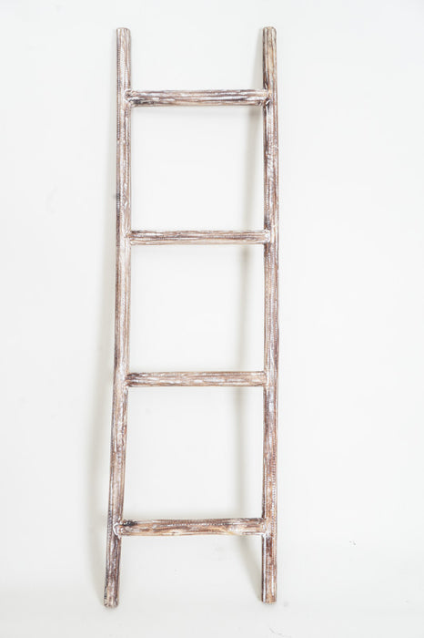 Teak wood ladder, brown, 160 cm