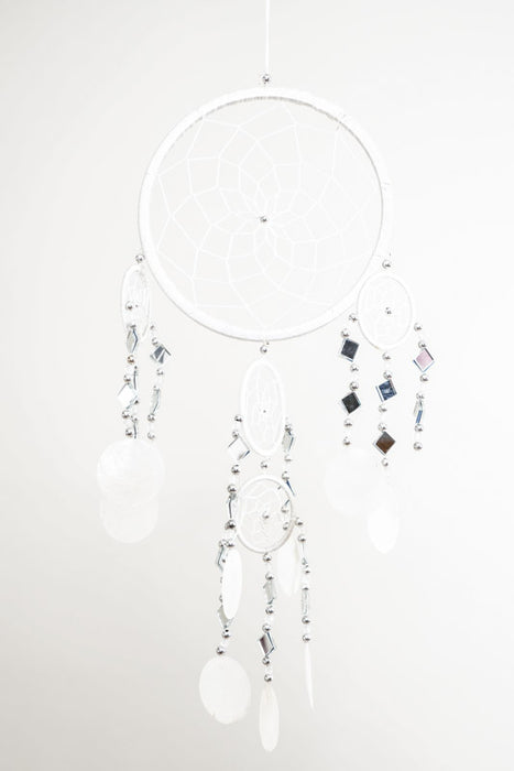 Dreamcatcher, 3-piece set, white, 16cm