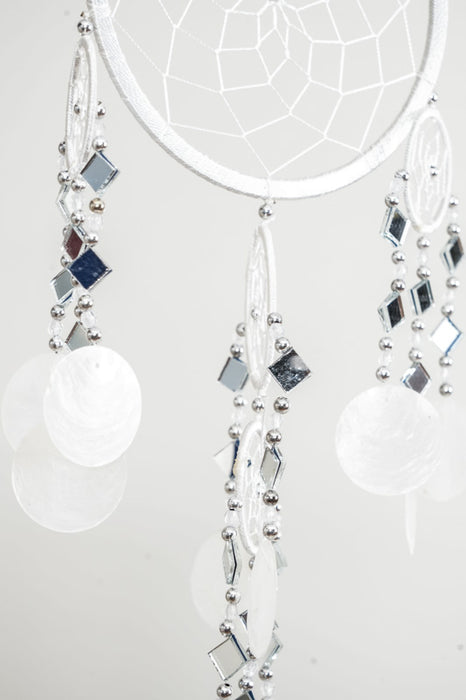 Dreamcatcher, 3-piece set, white, 16cm