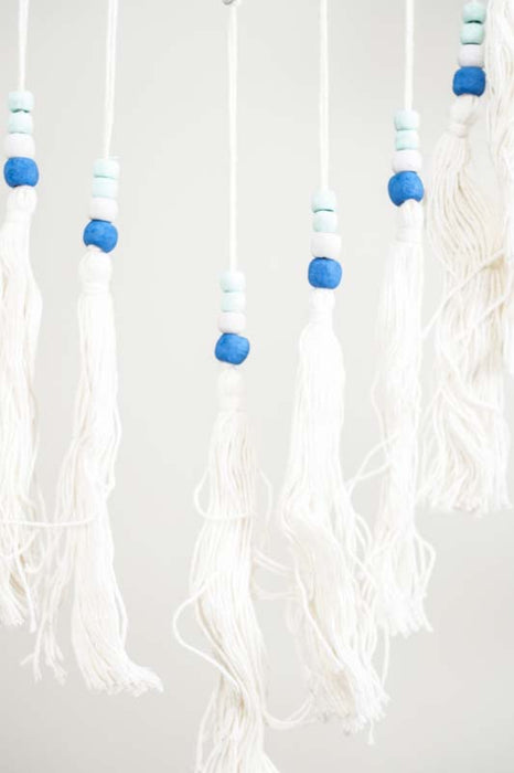 Dreamcatcher light blue/white/dark blue 16cm