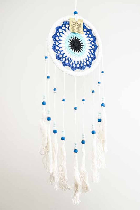 Dreamcatcher light blue/white/dark blue 16cm