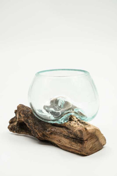 Decorative glass on wood 8cm