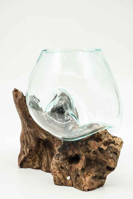 decorative glass on wood 12cm