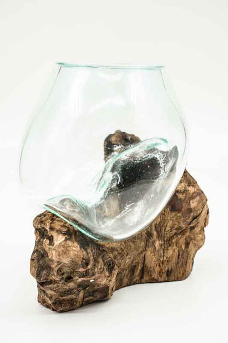 decorative glass on wood 12cm