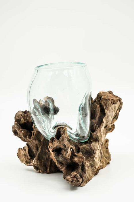 decorative glass on wood 12cm