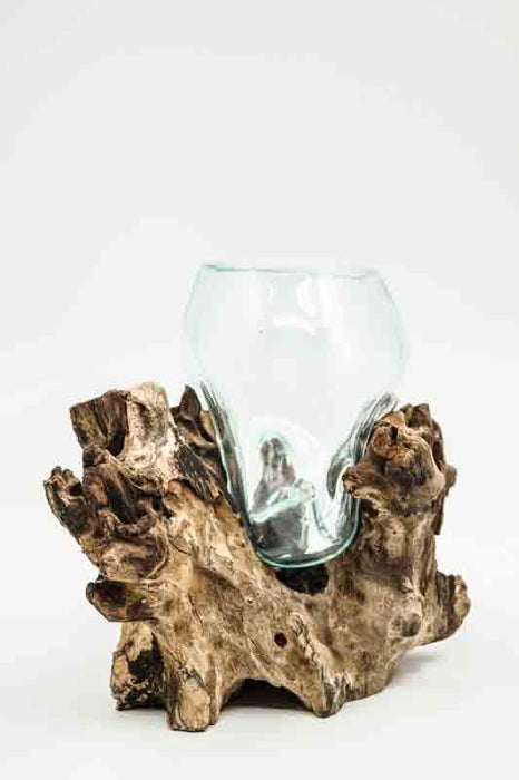 decorative glass on wood 12cm