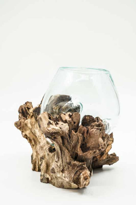 decorative glass on wood 12cm