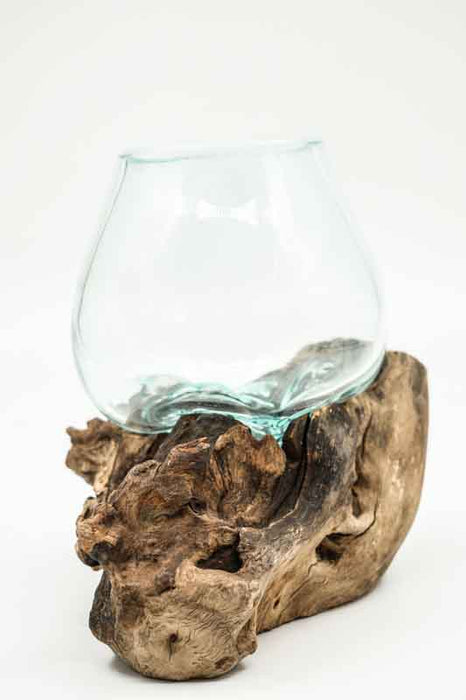 decorative glass on wood 12cm