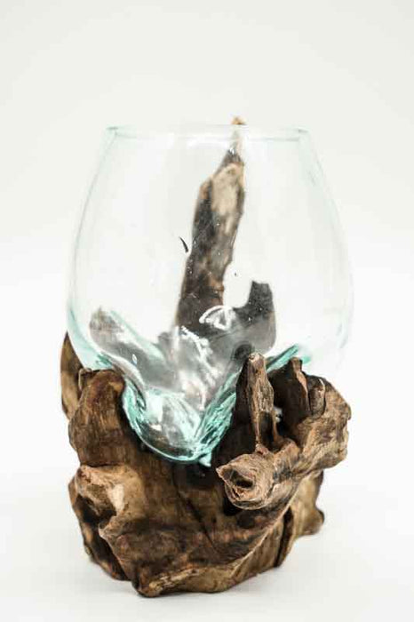 decorative glass on wood 12cm