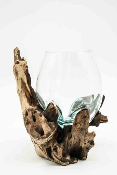 decorative glass on wood 12cm