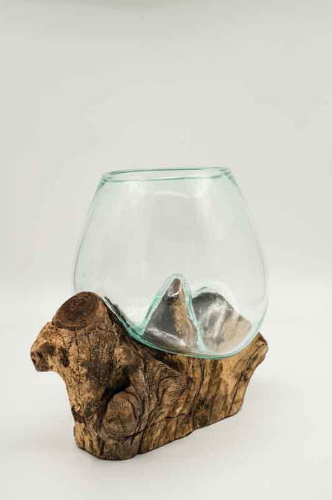 Decorative Glass on Wood 20cm