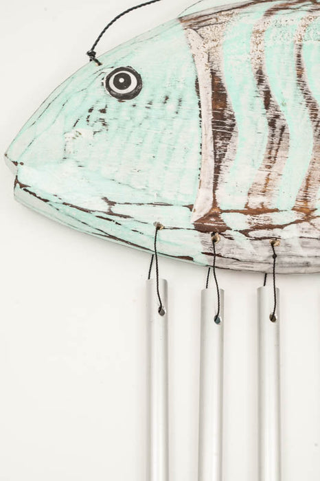 Windspiel Fisch mit Metallstäben 30cm