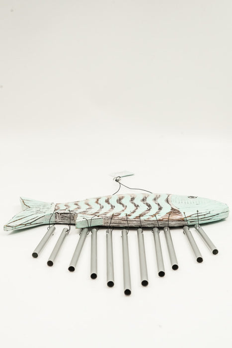 Windspiel Fisch mit Metallstäben 30cm