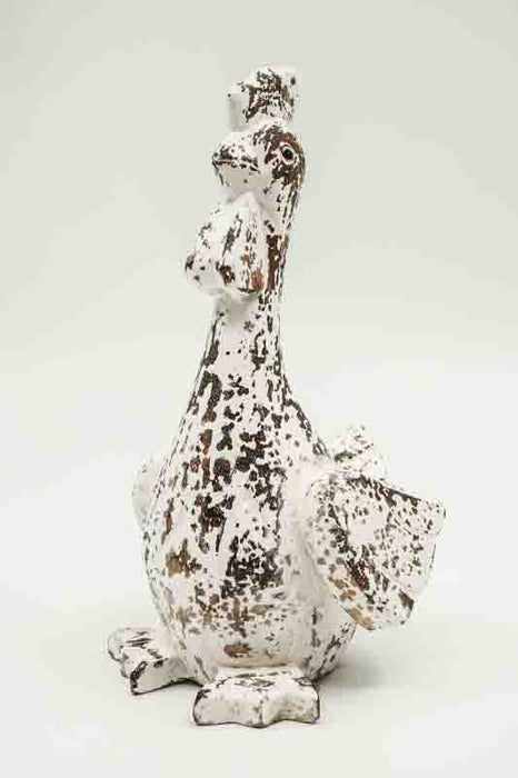Decorative chicken, antique white, 25cm