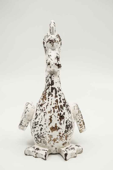 Decorative chicken, antique white, 25cm