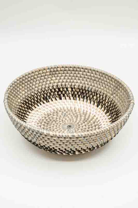 Dekoschale Rattan braun/beige klein 24x7cm