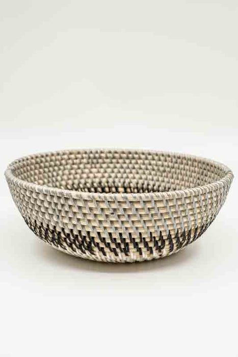 Dekoschale Rattan braun/beige klein 24x7cm