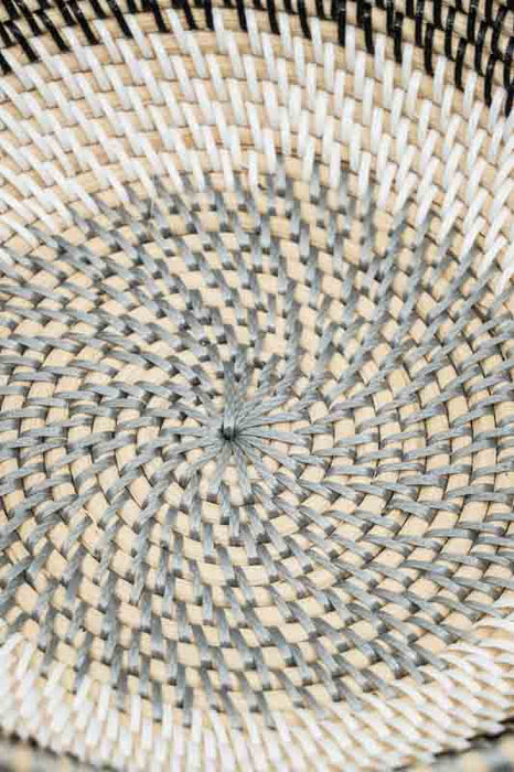 Dekoschale Rattan braun/beige gross 25x9cm