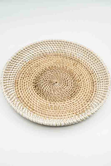 Dekoteller Rattan rund beige/hellbraun mittel 25x4cm