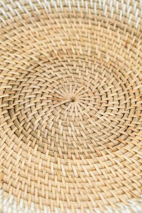 Dekoteller Rattan rund beige/hellbraun mittel 25x4cm